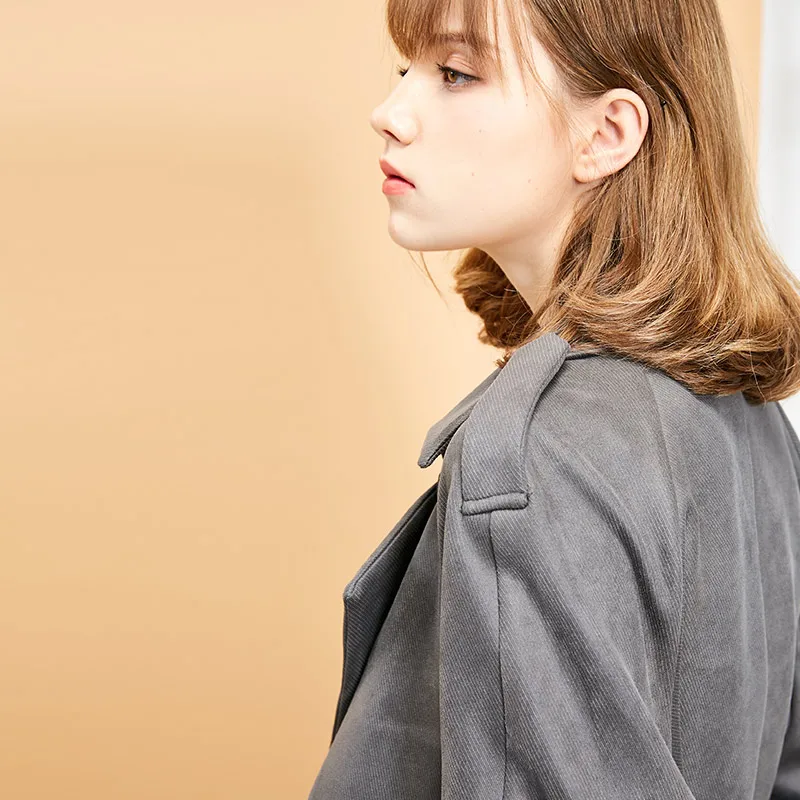 Vero Moda женский OL Стиль Минималистский средней длины саржа Тренч | 319109501