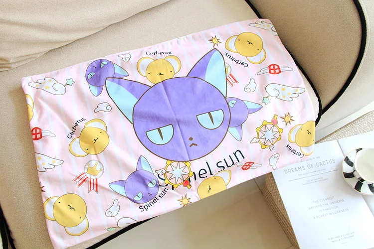 Мягкий плюшевый чехол для подушки с принтом в виде животных изображением Сакуры