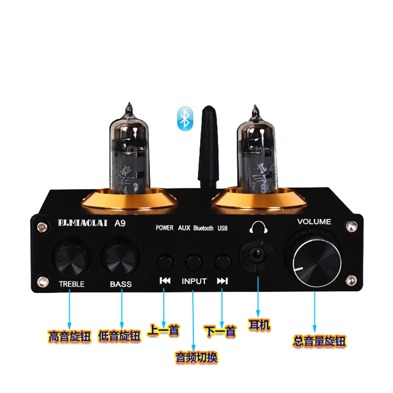 2020 new M7 Multifunctional Bluetooth 5.0 6K4 tube Headphones Amplifier SUB Lossless music player Audio Preamplifier | Электроника