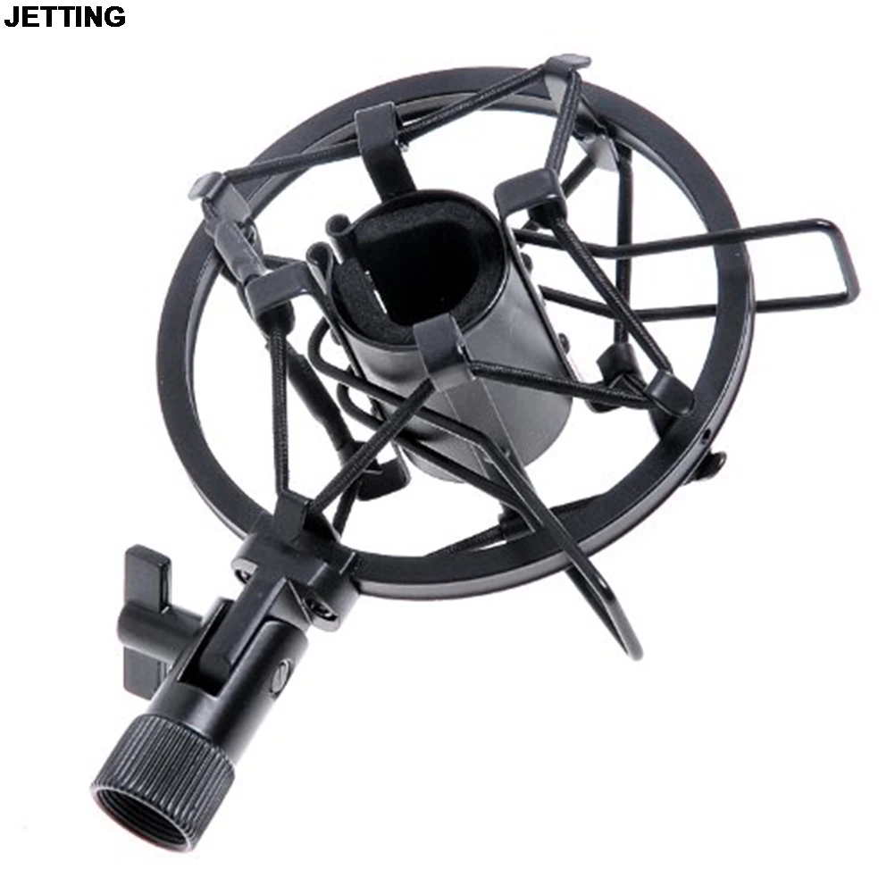

JETTING Black Mic Microphone Shock Mount Clip Holder Stand Radio Studio Sound Recording Bracket Drop Shipping