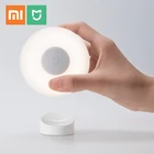 Новейший светодиодный индукционный ночник Xiaomi mi, 2 лампы с регулируемой яркостью, Инфракрасный Смарт-датчик человеческого тела с магнитной основой