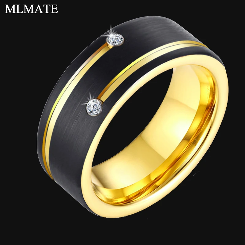 Кольцо из карбида вольфрама для мужчин и женщин обручальное кольцо черного