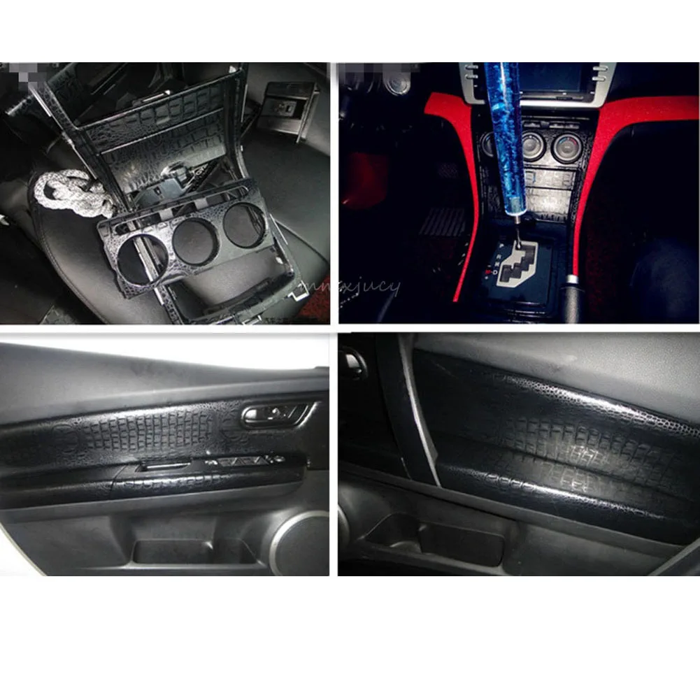 Матовая Глянцевая черная углеволоконная пленка для интерьера крыши зеркала AB