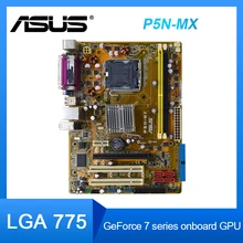 ASUS P5N-MX Motherboard LGA 775 DDR2 RAM 4GB PCI-E 16X SATA 2 For Core 2 Quad Q9550 Pentium D 940 cpus Micro ATX Placa-mãe