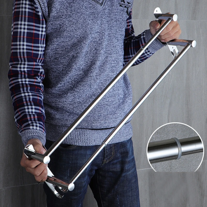 

Stretchable Adjustable Stainless Steel Towel Bar 3-Tier Flexable Bathroom Rack Wall Mount Hand Towel Hanger Holder