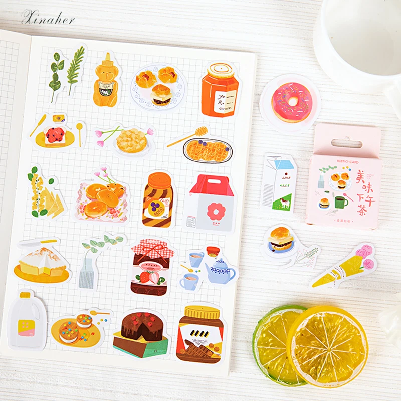 46 шт./кор. миниатюрная декоративная бумажная наклейка серии Вкусный