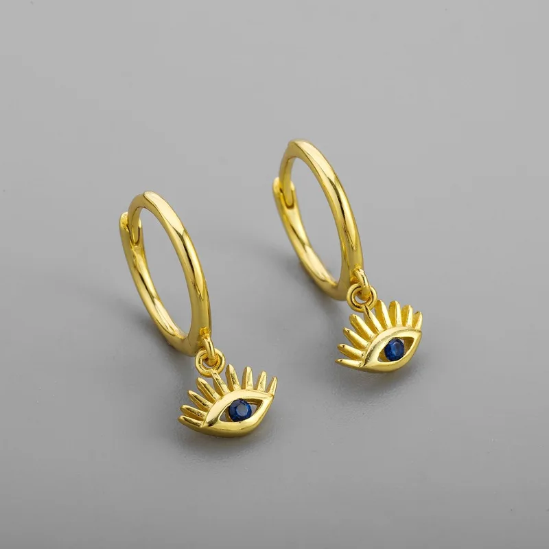 

Cute Evil Eyes Earrings For Women Punk Vintage Zircon Blue Devil Eye Hoop Earring Jewelry Gift Gemstone Aesthetic Bijoux Femme