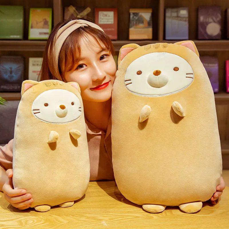 

65cm Cute Soft Cat Pillow Stuffed Cat Plush Toys Office Nap Sleep Pillow Kawaii Kitten Doll Home Decor Gift for Kids Girl