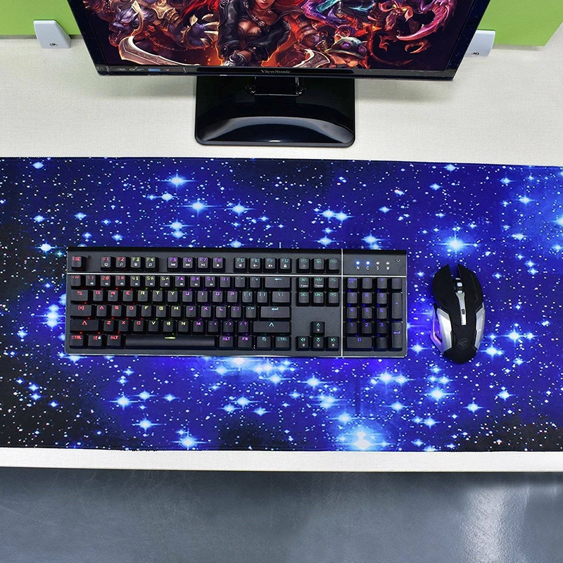 

1 Pcs Fashion Rubber Mouse Pad For Galaxy Gaming Mat Super Larger Anti-slip Keyboards Mat Notebook Computer Accessories 90*40 cm