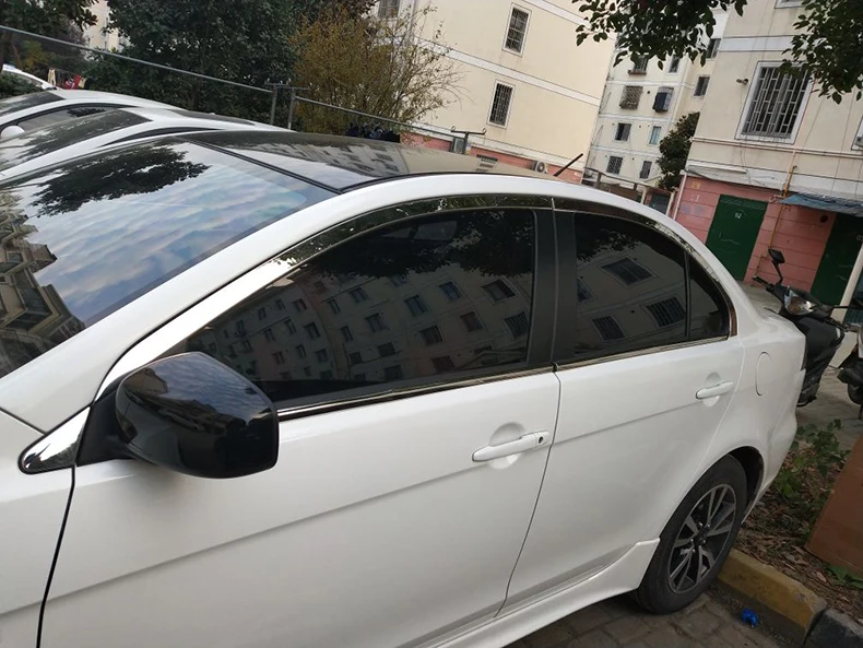 

stainless steel car window trims for mitsubishi lancer 2007 2008 2009 2010 2011 2012 2013 2014 2015 2016 2017