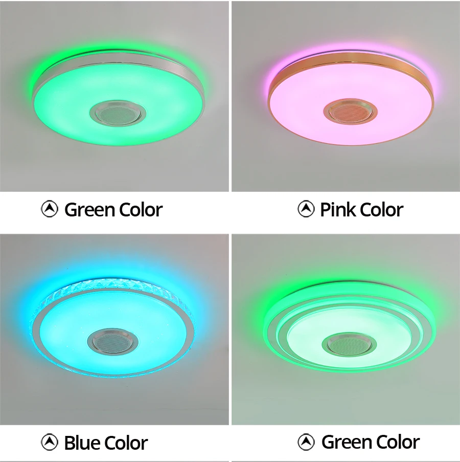 Bluetooth потолочный светильник RGB музыкальный потолочный светильник с Bluetooth Круглой Формы Светильник ing для домашнего прослушивания музыки светильник luminarias