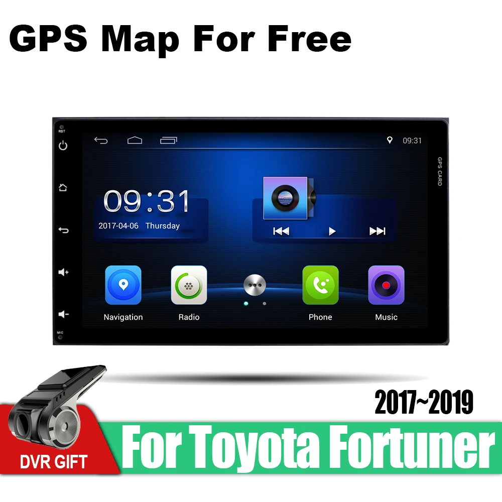 Автомобильная Мультимедийная система 2 din на Android с GPS навигацией для Toyota Fortuner 2017