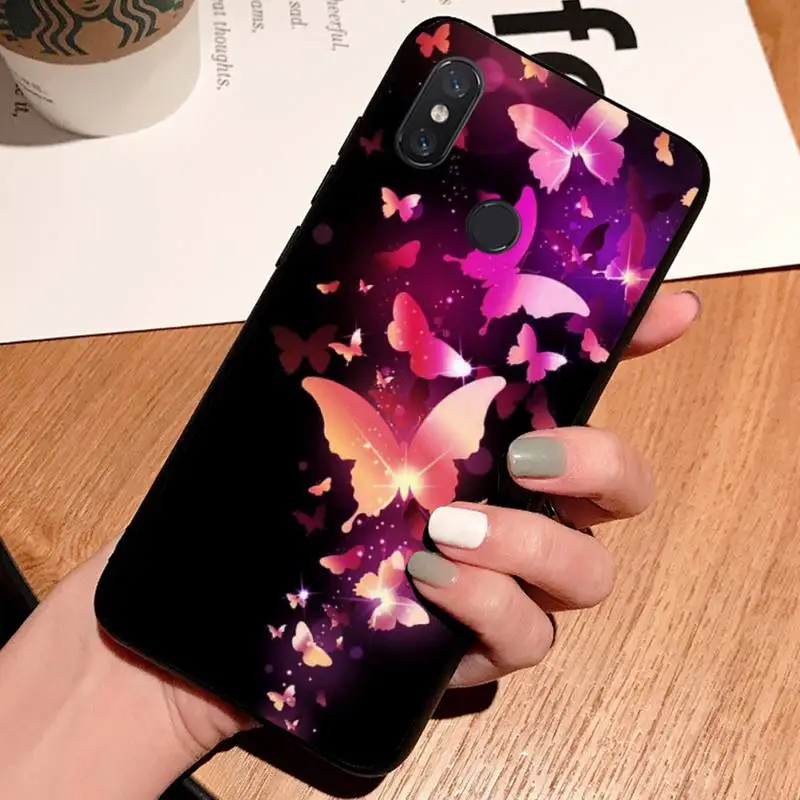 

Cute Butterfly Patterned Phone Case For Xiaomi Redmi note 7 8 9 t k30 max3 9 s 10 pro lite