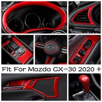 door handle bowl window lift gearbox steering wheel ac cover trim red for mazda cx 30 2020 2022 interior accessories
