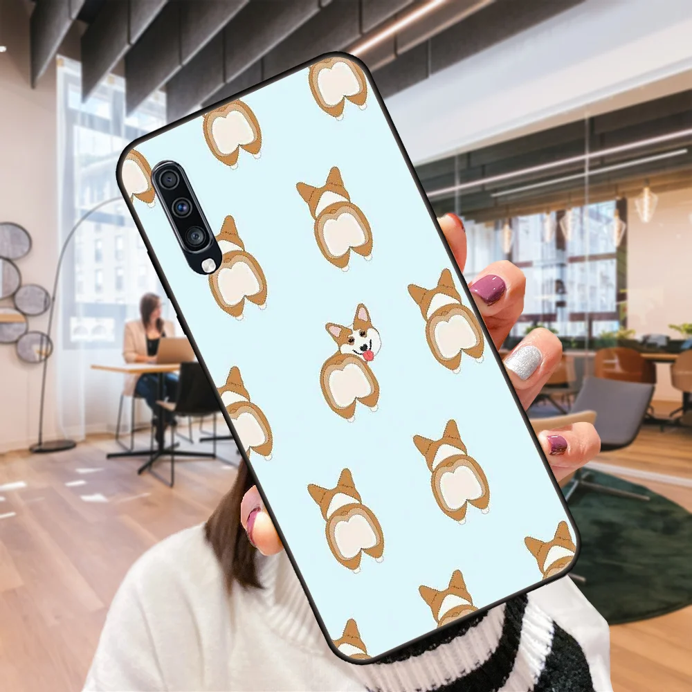 Чехол для Samsung Galaxy A 50 51 71 70 7 5 10 20 30 40 41 21 S E черный с изображением мопса французского