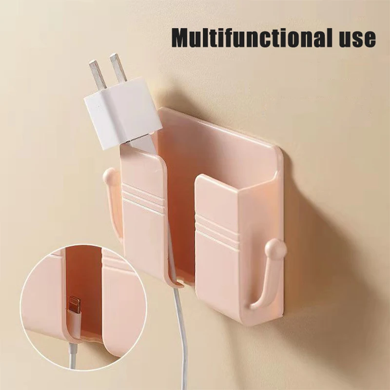 Punch Free Wall-Mounted Storage Box Remote Control Installed Mobile Phone Outlet Charging Multi-Function Hook | Дом и сад
