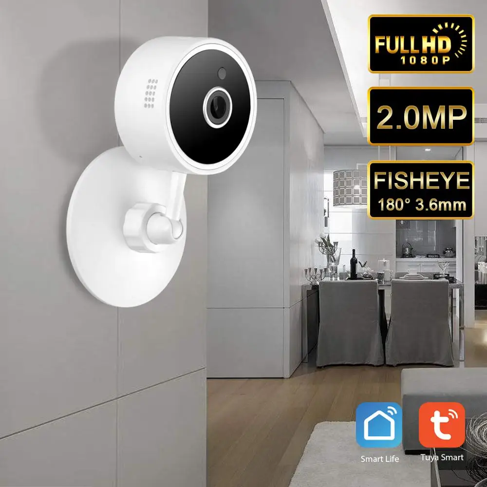 Tuya Smart Life беспроводная Wi-Fi P2P IP 1080P Камера Безопасности двухсторонняя звуковая