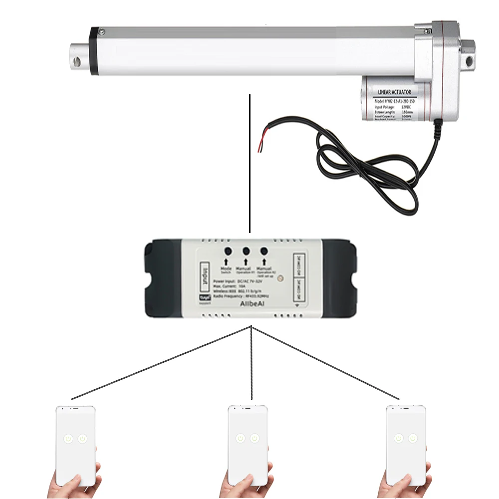 

12V 24V Mobile WIFI remote control switch motor forward and reverse DC motor Electric linear actuator controller module 7~32V