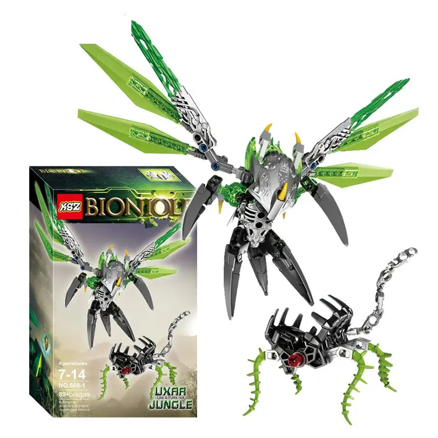 

Bionicle Uxar Creature Of Jungle Figures 609-1 Building Block Toys For Boys Compatible With Lepining 71300 Bionicle