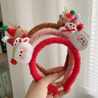 new christmas santa elk snowman headbands for kids boy girl cute festival party performance hairhoop headwear 2022 new year gift
