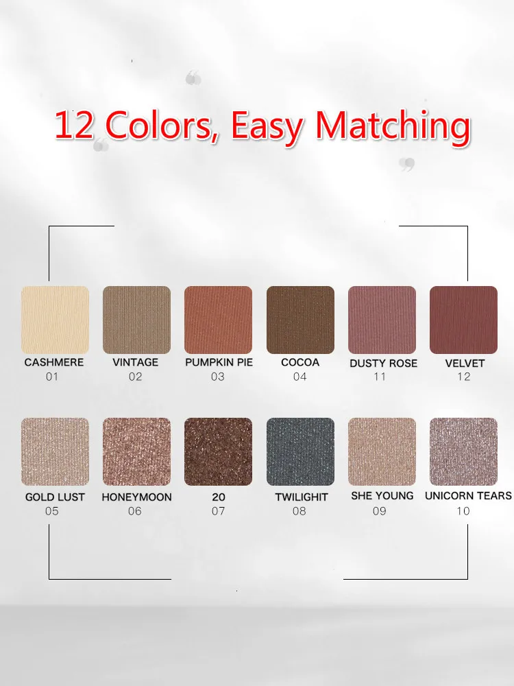 Hot Sale 12 Color Marble Eye Shadow Disc Brighten Land Cosmetics |