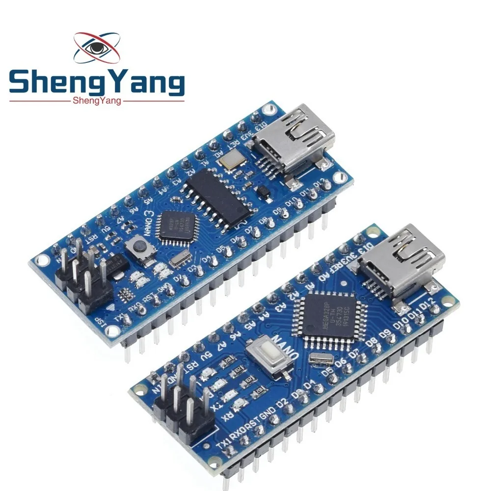 Мини-usb с контроллером загрузчика Nano 3,0 совместимый для arduino CH340 USB драйвер 16 МГц NANO V3.0 Сварка Atmega328 хорошее