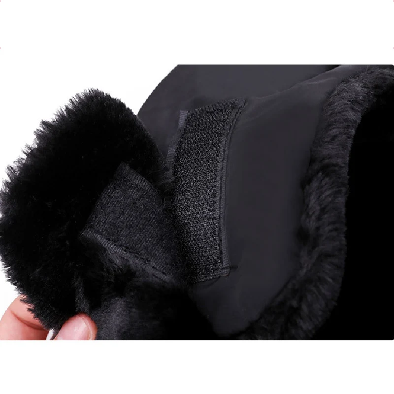 Зимняя мужская и женская шапка-бомбер уличная противотуманная шапочка для