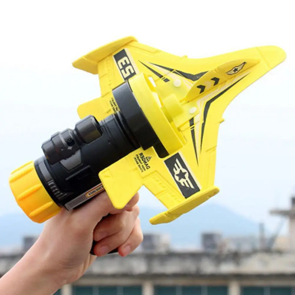 

2021 New Hand Throwing Swivel Catapult Foam Aircraft Children Outdoor Pistol Launcher Gliding Aircraft