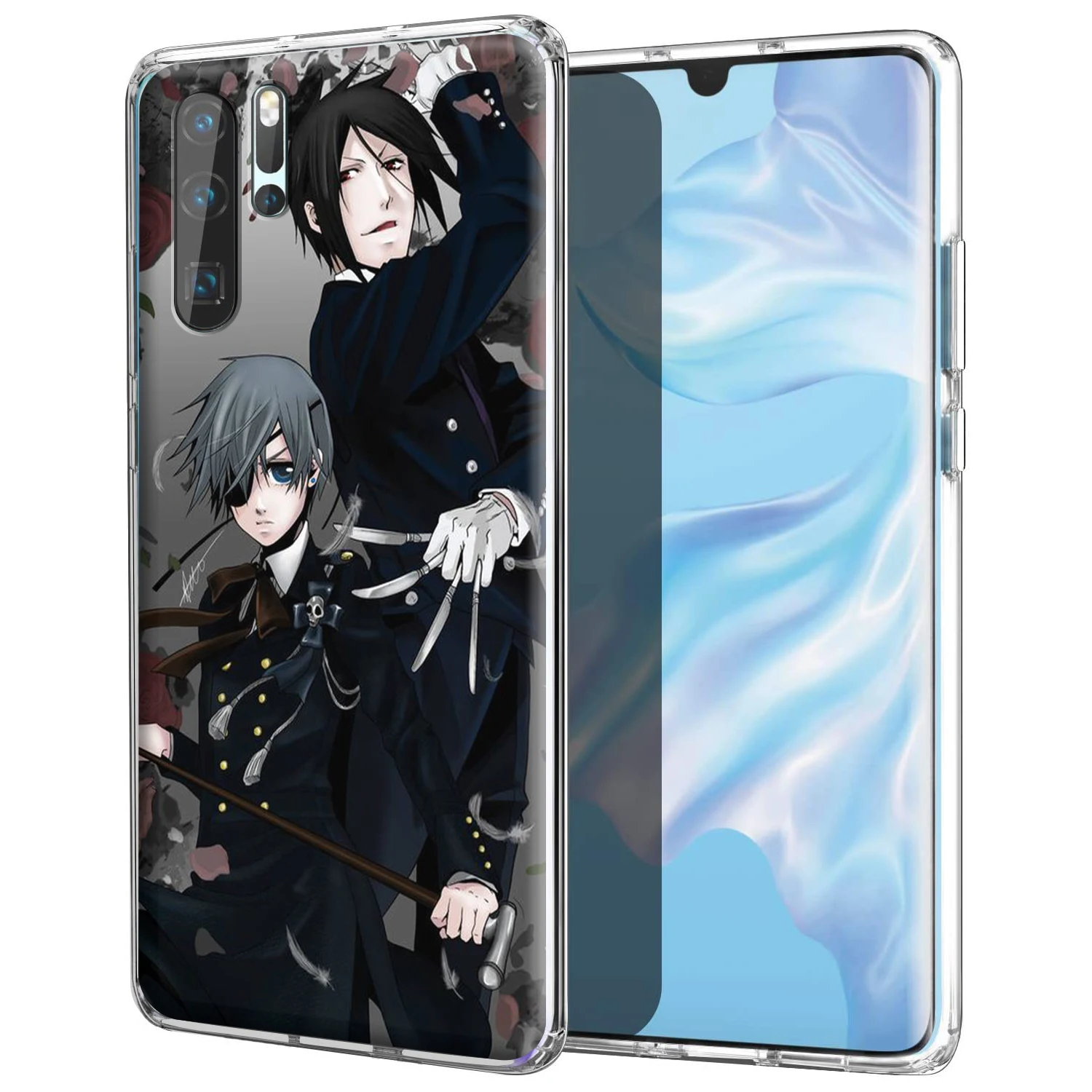 Black Butler Ciel Phantomhive Silicone Case for Huawei P Smart P10 P20 P30 P8 P9 Lite Pro 2019 | Мобильные телефоны и