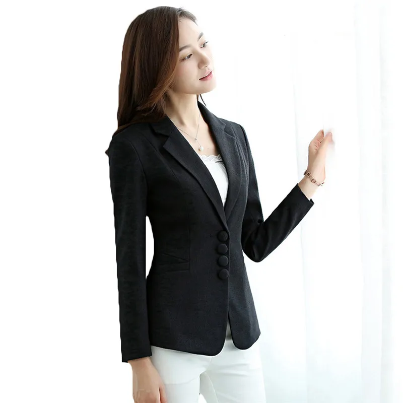 

Женский однотонный Блейзер на одной пуговице, размеры до 5XL