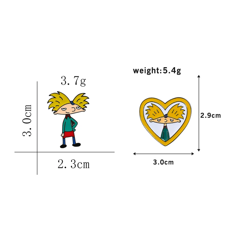 

Comics Cartoon Brooch Arnold Enamel Pins Denim Jackets Collar Lapel Pin Shirt Bag Badge Fashion Brooches Jewelry Gifts for Kids