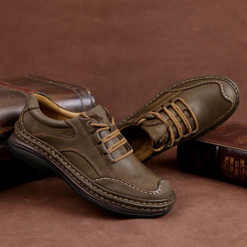 Туфли мужские из натуральной кожи матовые повседневные роскошные брендовые