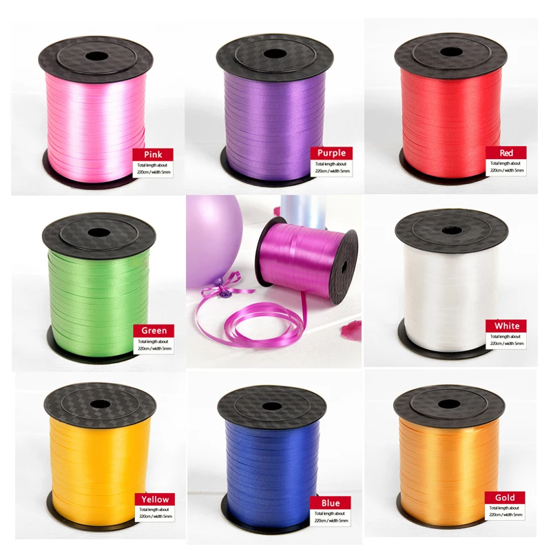 250 ярдов воздушные шары лента рулон атласной ленты Свадьба День Рождения