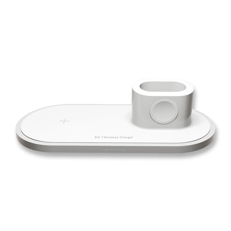 QI TYPE-C быстрая мульти для iPhone Xs Max XR X 8 8Plus телефон Apple AirPods watch беспроводное быстрое зарядное устройство 10 Вт 3 в 1 Подставка для зарядки