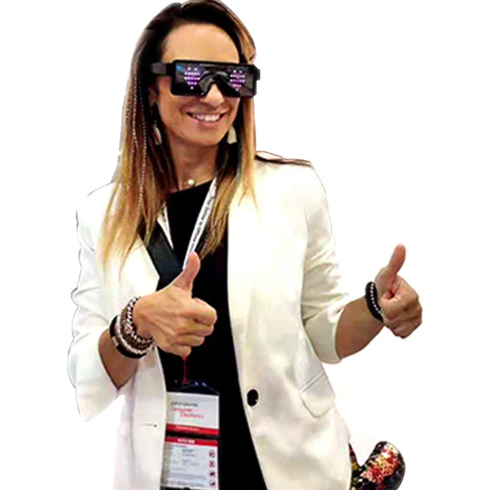 Многофункциональные очки для ночного клуба со светодиодным экраном и подсветкой