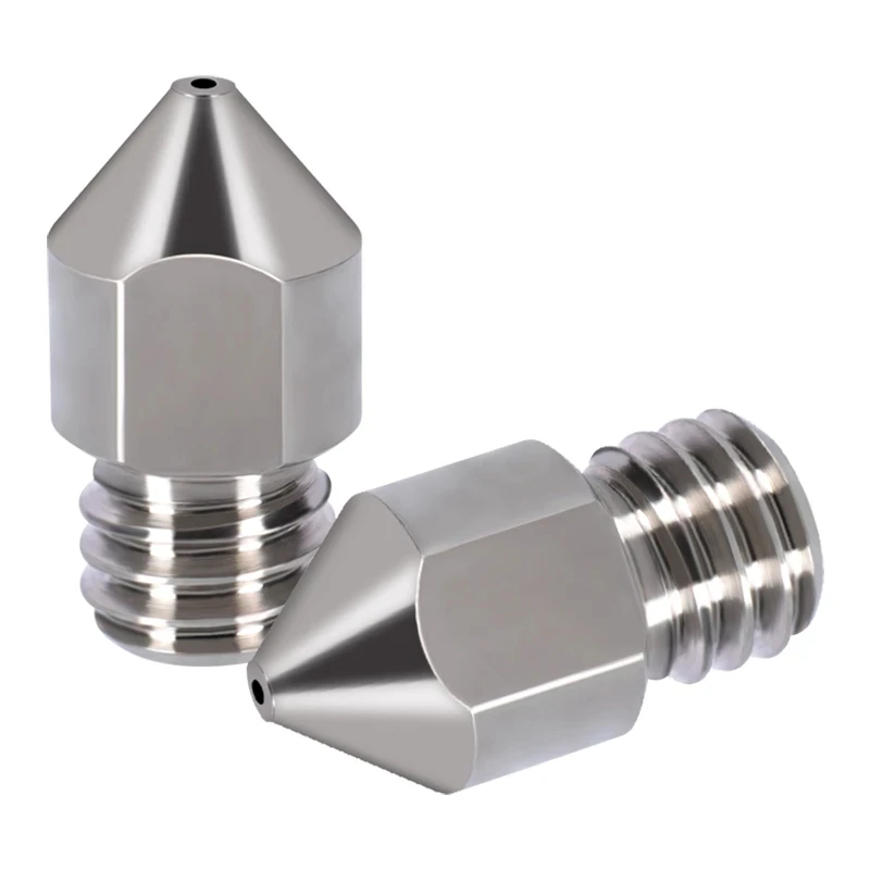 3d printer nozzle 3pcs extruder parts tc4 titanium alloy mk8 nozzles m6 thread 0 2 0 3 0 4 0 5mm 1 75mm for ender3 cr10 ender5 free global shipping