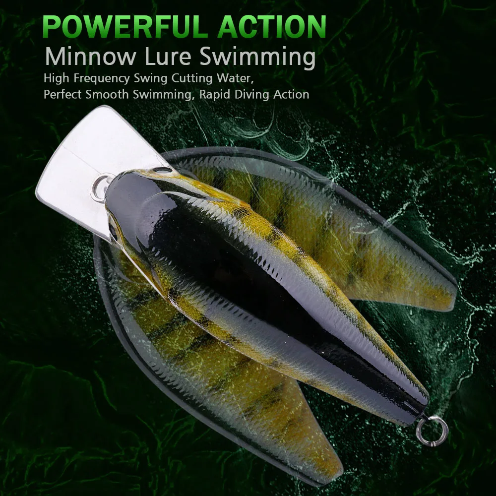 GOBASS Pike Wobblers Minnow Lures For Bass Fishing Equipment 14.5g 80mm Rattling Baits Crankbait Fishing Tackle Artificial Bait