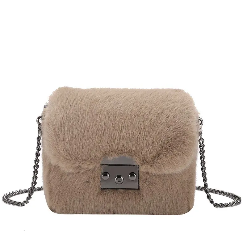 

2021 Autumn And Winter Shoulder Underarm Bags Plush Pouch Crossbody Bags Women's 2021 Fashion All-match Furry Handbag Small Bags