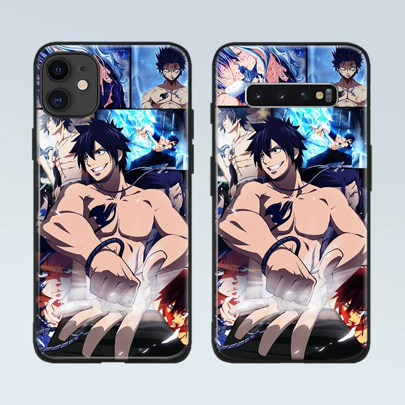 grey fairy tail anime phone case cover shell for iphone se 6s 7 8 plus x xr xs 11 pro max samsung s note 10 20 plus ultra free global shipping