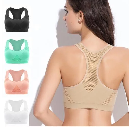 

[5Colour/4size] Professional Absorb Sweat Top Athletic Running Sports Bra , Gym Fitness Women Seamless Padded Vest Tanks M L XL