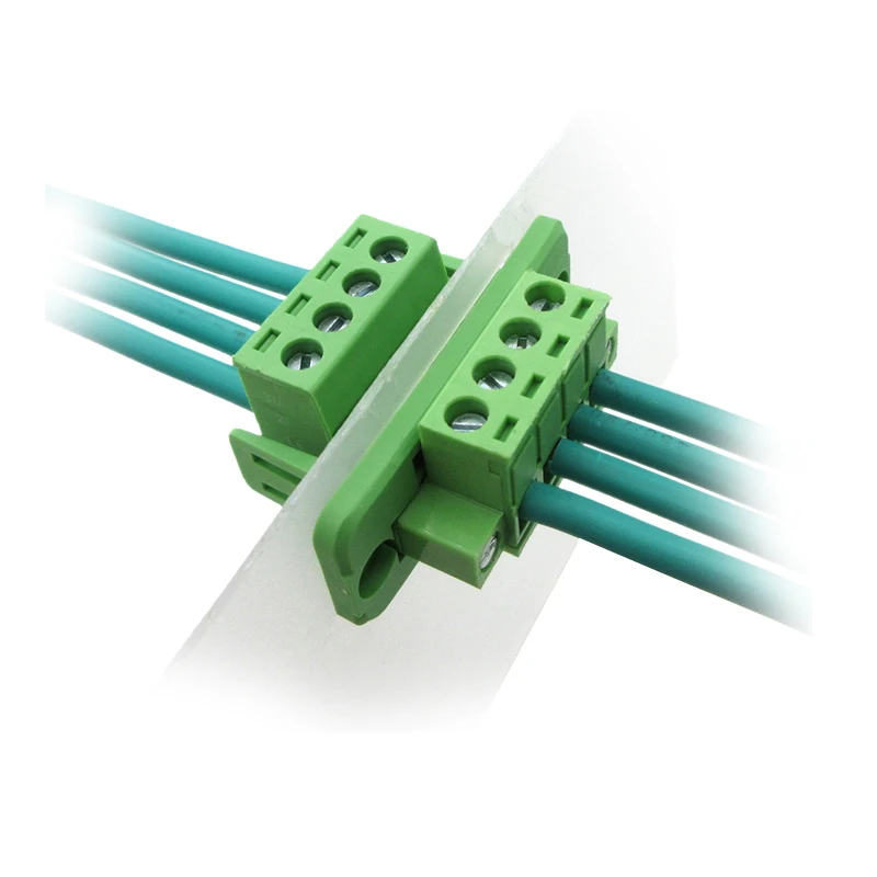 1set 2EDGW Through wall welding free butt 2EDGWC 5.08mm flanged fixed panel 2P / 3/4/5 12P terminal|Полупроводники| |