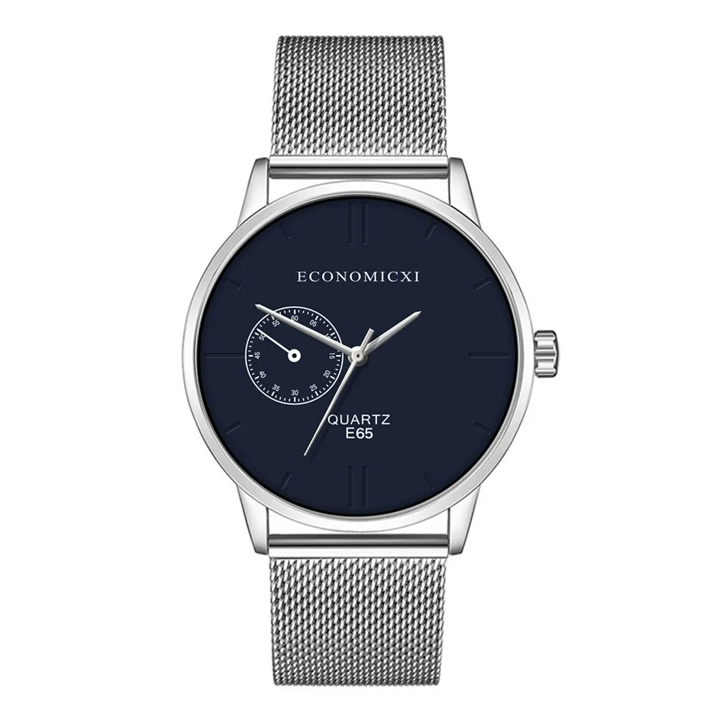 

relogio masculino watches men Business Watch Simple Stainless Steel Mesh Belt Wild Quartz Luxury Stainless Steel Wristwatches