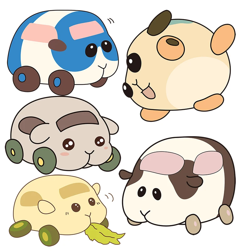 

Three Ratels CM34 Super cute guinea pig cartoon Wall Decal kid's bedroom Decal