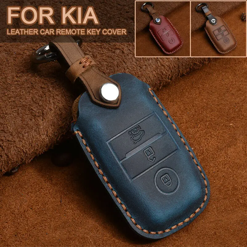 Leather Key Cover Case Remote Shell Fit For KIA Picanto Forte Niro Optima Sedona Sportage K2 K3 K4 K5 Ceed Cerato Sorento Rio | Автомобили