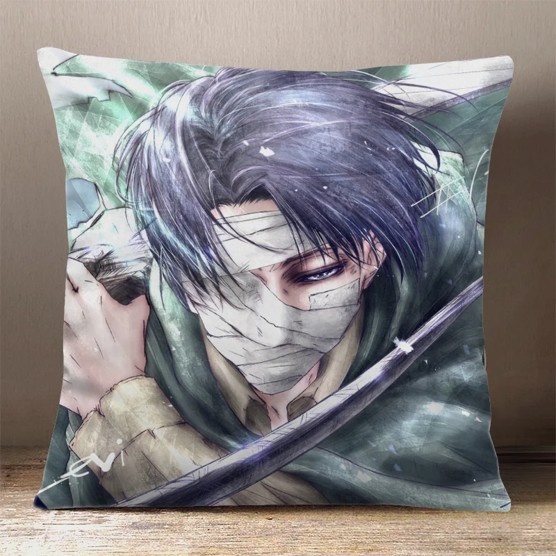 Аниме игра атака на Титанов Levi · Ackerman квадратная диванная Подушка Siesta Dakimakura Safa