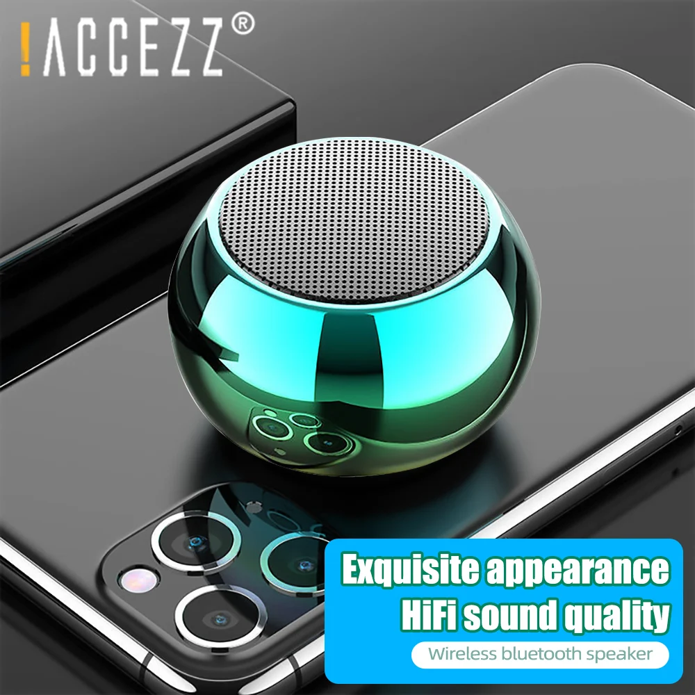 ! ACCEZZ портативный Bluetooth динамик мини беспроводной громкий HiFi 3D стерео бас