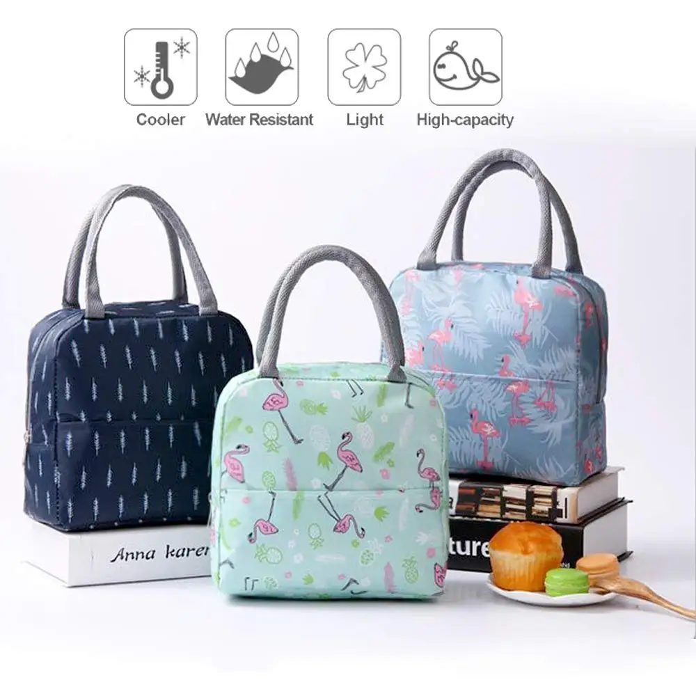 New Baby Food Milk Bottle Storage Insulation Bags Waterproof Oxford Flamingo Bag Lunch Bag Infant Kids Food Warmer Thermal Bag