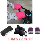 Утолщенная теплая прогулочная коляска, перчатки для зимней коляски, муфты для рук, принадлежности для детских колясок, меховая флисовая перчатка для улицы