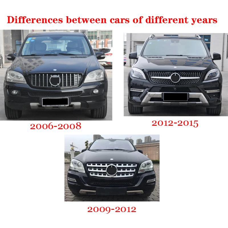 Для Mercedes-Benz ML class W164 W166 2006-2015 автомобильный Стайлинг средняя решетка из