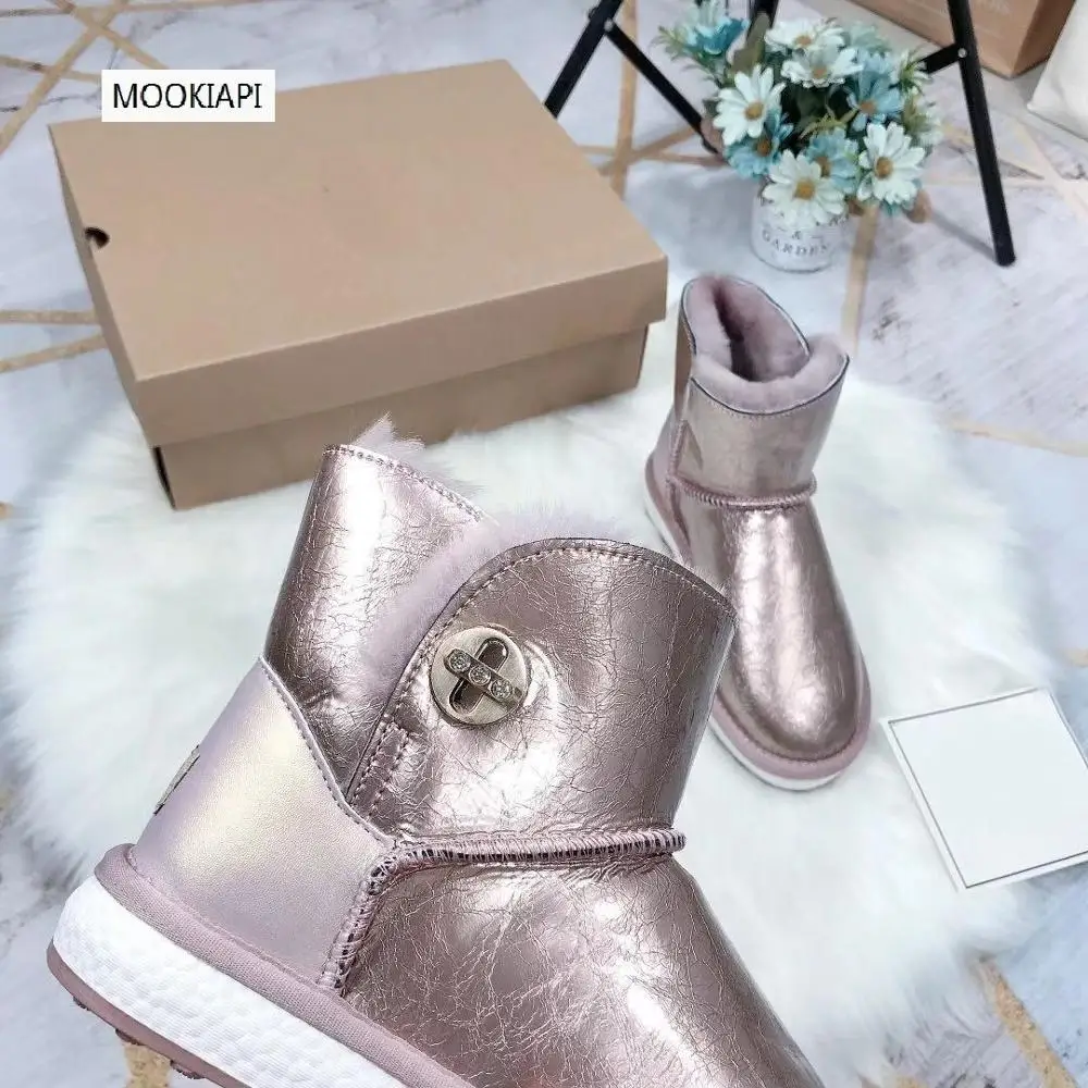 2019 г. Зимние сапоги высокого качества в европейском стиле натуральная кожа 100%